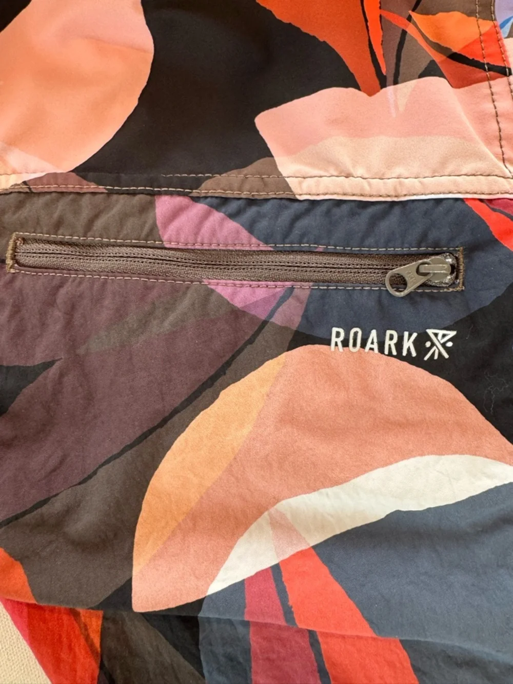 Roark Men's 30 Boatman Board Shorts Multi Color Zip Pocket Swim Trunks